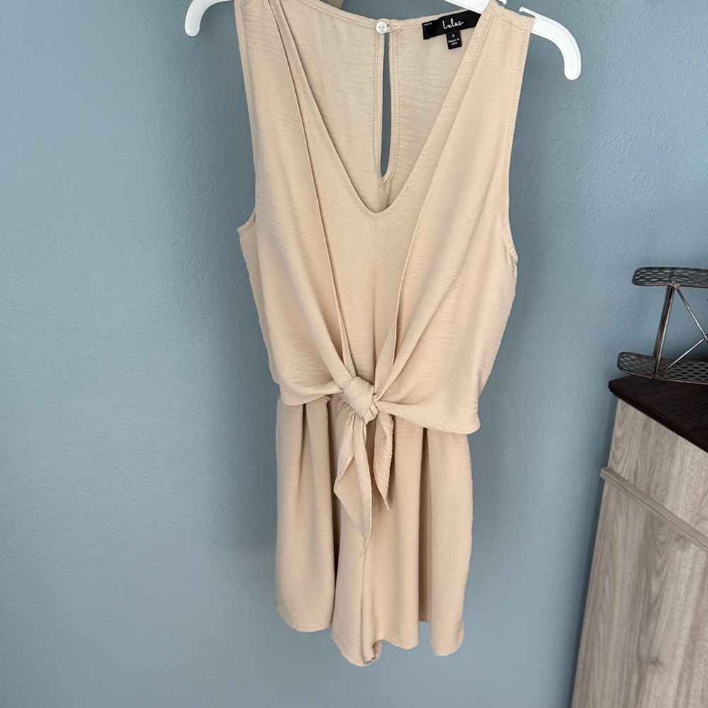 Beige Sleeveless romper